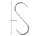 10pcs Stainless Steel S Shaped Hook Kitchen Bathroom Clothing Hooks Multi-functional Metal Hanging Hook. 