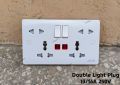 20A Multi Function Light Plug Socket With + 16A Universal Socket Power Outlet 1gang 1way Switch + Power Indicator Light With 2 Screws, 250V, Electrical Switches And Sockets, Electric Wall Mounted Socket For Multi Purpose Use, Powerpoints. 