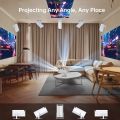 Android Smart Projector HY300 4K Home Theatre WiFi Bluetooth portable indoor mini Projector. 