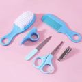 Baby Grooming Kit, Toes Fingernails Care, 6 pcs Baby Nail Kit Daily Care Set with Hair Brush, Hair Comb, Scissor, Nail Clipper, Nail Clipper Cover and Nail Scissor Handle Cover(Pink)(Blue). 