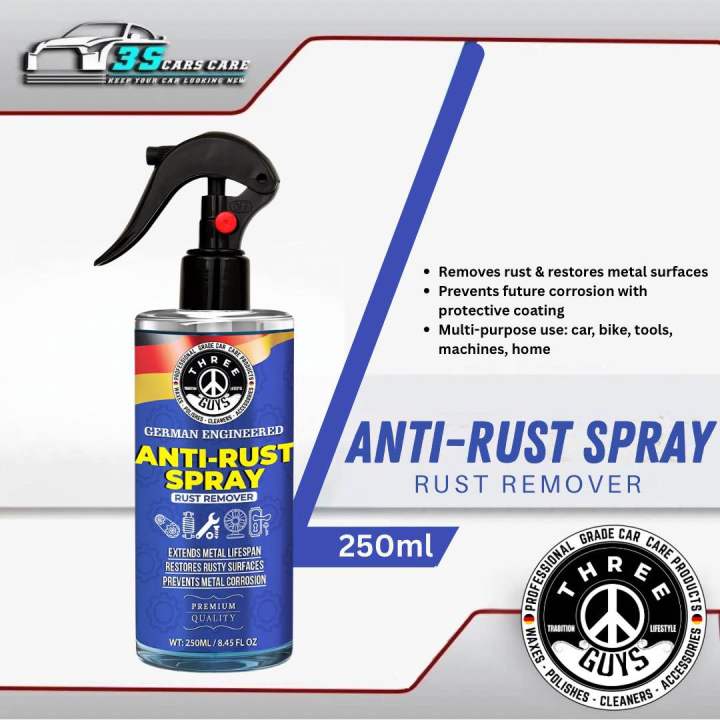 THREE GUYS Anti-Rust Spray 250ml | Rust Remover & Corrosion Protector ...