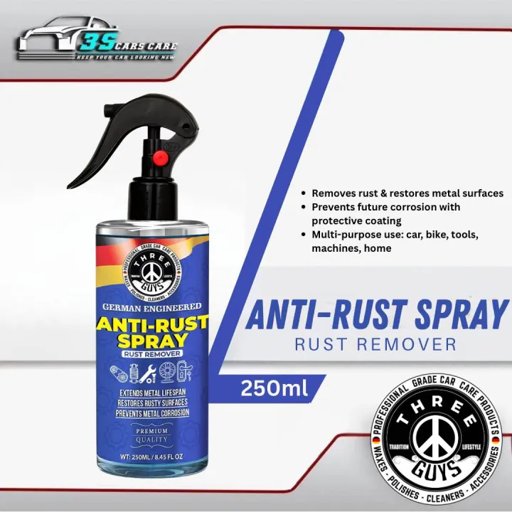 THREE GUYS Anti-Rust Spray 250ml | Rust Remover & Corrosion Protector ...
