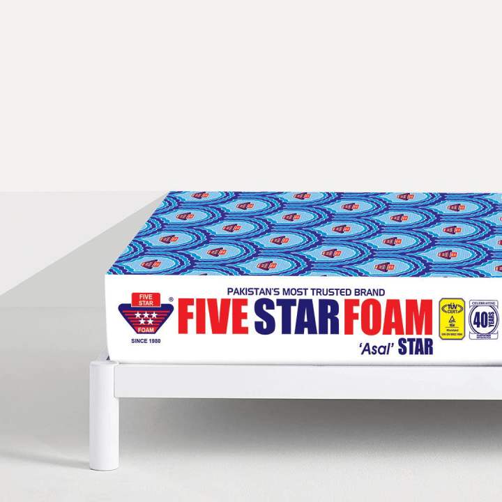 Five Star Foam Mattress  Experience unparalleled comfort and restful sleep with Five Star Foam Mattress, the best mattress in Pakistan. Crafted with precision and designed to deliver exceptional quality, Five Star Foam Mattress redefines the way you sleep