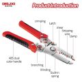 DELIXI ELECTRIC Wire Stripping Pliers Multifunctional Wire Splitting Pliers 7-Inch Electrician Special Pliers Wire Cutting Plier.