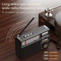Retro All-Band Radio with Wireless Audio Connectivity, Solar & Multi-Mode Charging, Long-Lasting Battery & Multiple Play Modes.