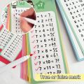 Beginners in 0-12 Mathematical Calculations Self Test Training Card, Maths Fact Learning Tools for Primary School Montessori. 