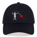 Unisex Skeleton Head Branch Heart Embroidery Baseball Net Caps Spring Summer Outdoor Adjustable Casual Hats Sunscreen Hat.