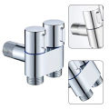 G1/2 Alloy Double Control Angle Valve 1 In Two Out Wall Mount Washing Machine Faucet Toilet Triangle Valve For Bathroom Toilet. 