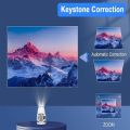 Game Projector M300 Max + 2 Wireless Controllers, Proyector Consola De Juegos, Portable Mini Projector with Wifi and Bluetooth, 4k HD Auto Keystone Mini Game Video Projector. 
