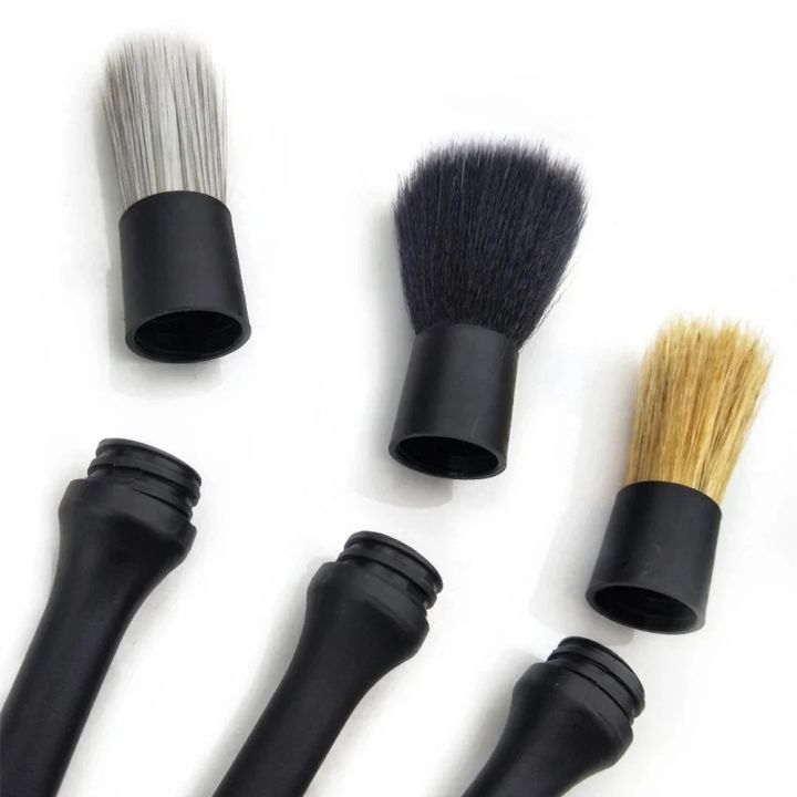 Automotive Interior Detailing Brushes – 3-Pack of Soft Synthetic Wool ...