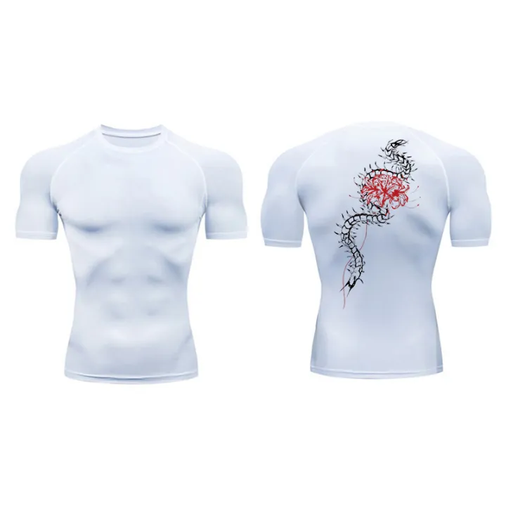 Blossom%20Print%20Short%20Sleeve%20Compression%20Shirts%20for%20Men%20Summer%20Athletic%20Quick%20Dry%20T-shirts%20Gym%20Workout%20Running%20Tees%20Sporty%20Tops%20-%20Image%205