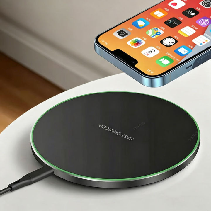 Lightweight Wireless Charger Desktop Pad For iPhone 17 16 15 14 13 12 Pro Max S25 S24 17 Fast Charging Station