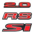 ABS Car Sticker Body Emblem Rear Badge for Honda SI 2.0 RS Logo I VTEC Civic Fit Accord Odyssey CRV HRV Jazz Exterior Decoration. 