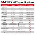 ANENG 612 Smart Digital Multimeters AC/DC Current Voltage Capacitance Professional Measurement Multimeter Test Tools. 