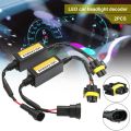 4/2pcs LED Canbus Decoder Adapter For H1 H4 H7 H11 9005 9006 9012 Anti-Flicker Harness Bulbs Resistor Warning Error Canceller. 