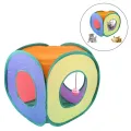 Fun Cat Tunnels Inside Foldable Cube Cat Tent Kitten Toy Tent House Interesting Pet Tunnel Toy Small Dog Playing Training. 