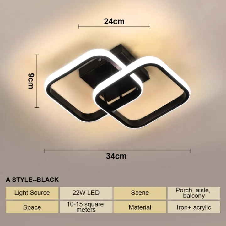 Modern LED Ceiling Light Minimalist Line Ceiling Lamp for Corridor ...