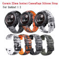 22mm Silicone Camo Watch Strap For Instinct 2 Watchband Replacement Wristband For Instinct 1/Esports/Solar Band Bracelet.