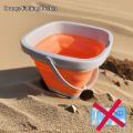 Beach  Sand Play Water Set Folding Bucket Summer Toys for Children Kids Outdoor Game Youngster Sandbox Accessories Color Random. 