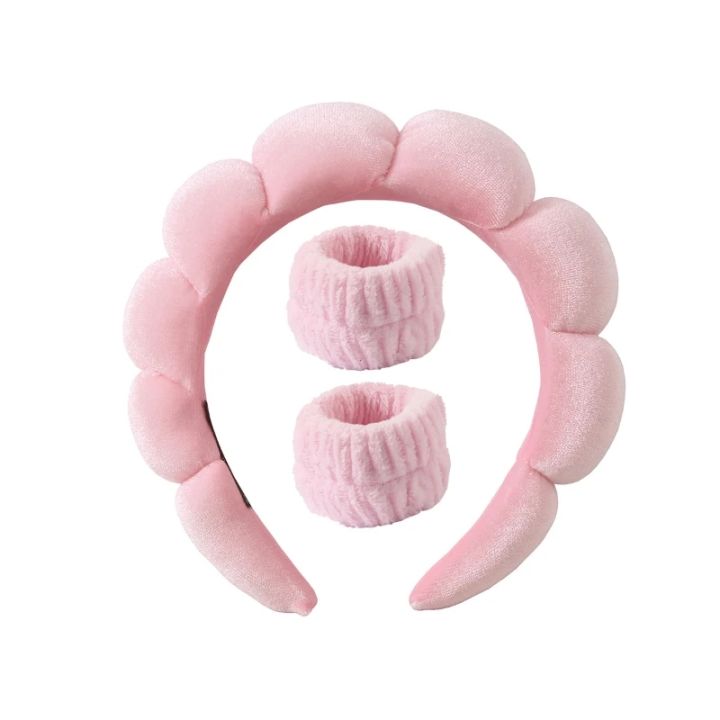1/2/3PCS%20Stylish%20Washing%20Headband%20Set%20Wristbands%20Scrunchies%20Spa%20Bubble%20Headband%20for%20Washing%20Face%20Makeup%20Shower%20Skincare%20-%20Image%206