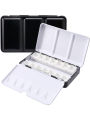 Bview Art Hot Selling Empty Watercolor Tins Palette Paint Case with 14pcs half pan. 