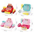 Children's Cash Register Calculator Pretent Play House Toy with Light Sound Coins Supermarket Cashier Games Toys for Girls Boys. 