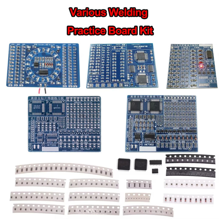 SMD NE555 CD4017 Rotating Flashing LED Components SMT LQFP44 Soldering Practice Board Electronic Circuit Training Suite DIY Kit