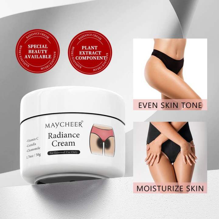 50g Radiance Cream - Contains Vitamin C, For Private Parts, Underarm, Joints, Improve The Look Of Melanin, Illuminating Butt Thigh Inner Skin, 1.76Oz