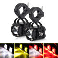 Motorcycle LED Auxiliary Headlight Work Light High and Low Beams Super Bright Spotlight Driving Fog Lamp Universal Waterproof. 