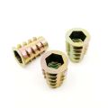10/20pcs Embedded Insert Nut E-Nut M4 M5 M6 M8 M10 Hexagon Hex Socket Allen Head for Wood Furniture Inside and Outside Thread. 