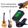 Guitar Tuner Device 12-Tone Ukulele Bass Violin Tuner Portable Automatic Vibration Transmission Instrument Tuner Accessory. 