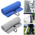 Microfiber Cotton Golf Towel With Carabiner Hook Cleans Clubs Golf Towel Balls Hands Cleaning Towels 30*50cm. 