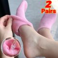 Silicone Moisturizing Mask Socks Reusable Exfoliating Anti Crack Protective Gloves Dry Dead Skin Remover Tools Hand Foot Care freshfeet.
