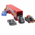 Disney Pixar Cars set Lightning McQueen Sheriff mack Truck Diecast Metal Car 2 1 3 box dinoco racer car Toy Boy  for kids. 