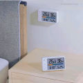 Electronic Thermometers Hygrometer Weather Station for Home Indoor High Precision with Table Clock Temperature Sensor for Home.