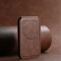 SUTENI Luxury Magsafe Leather Mobile Phone Wallet Flip Pocket Card Storage Bag Wallet. 