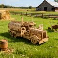 Wooden Oil Tanker Truck Puzzle DIY Wooden 3D Truck Assembly Educational Birthday   . 