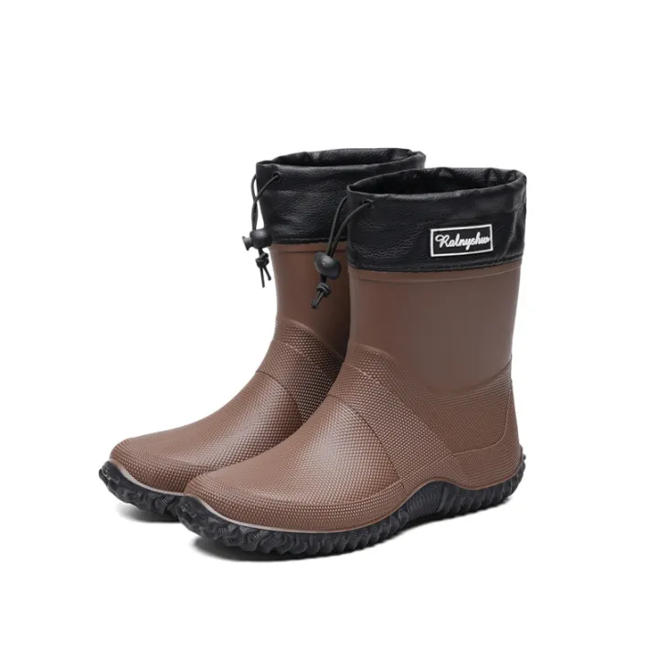 1%20Pair%20of%20Men's%20Short%20Rain%20Boots,%20Outdoor%20Waterproof%20Shoes%20for%20Commuting,%20Women's%20Low-Top%20Lightweight%20Non-Slip%20Water%20Boots,%20Beach%20Rain%20Boots%20-%20Image%208