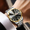 BINBOND Top Brand Luxury Man Wristwatch Waterproof Luminous Date Week Men Watches Stainless Steel Quartz Men's Watch Male reloj. 