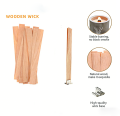 20pcs Wooden Candles Wick DIY Candle Making Kit Smokeless Candle Core with Clip Base Handmade Candle Wood Core Candlewick.