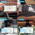 Car Phone Holder Mount for Dashboard, 1200° Rotating Cell Phone Holder for Car, Universal Big Clamp Car Phone Mount Compatible. 
