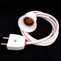 Light Bulb Holder Extension E27 Screw Type With Male Plug, 40/76 China Copper Wire Screw/Pin Light AC/DC LED Light Bulb Extension Cable. 