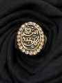 High Quality Yamani Black Aqeeq Ring Top Fashion  Stainless steel Hand Engraved Alaisallah Silver /Gold  Ring For Men Muharram Special 2025. 
