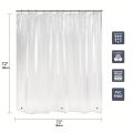 90/180/200cm Clear Shower Curtain Liner, Waterproof Plastic Shower Liner, Cute Lightweight PEVA Shower Curtains for Bathroom. 