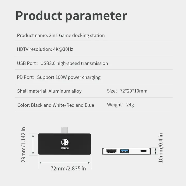 4K30Hz%20%203%20In%201%20Docking%20Station%20Side-Plug%20USB-C%20Game%20Hub%20With%20USB3.0%20HDMI%20PD%20100W%20For%20Laptop%20%EF%BC%8CSwitch%EF%BC%8CIPad%EF%BC%8CMobile%20Phone%20-%20Image%206