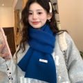 NEW 2025 Autumn And Winter  Korean Version Ing Style Solid Color Scarf Student Warm Knitted Versatile Couple Scarf. 