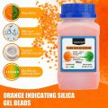 Orange Indicating Silica Gel Beads 3-5mm, Reusable Desiccant Moisture Absorber for 3D Printer Filament & Electronic Devices. 