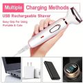 4 In 1 Electric Lady Shaver, Body Hair Removal Epilator, Painless Cordless Trimmer Razor, Gifts For Women. 
