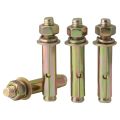 20pcs Heavy Duty Expansion Bolt Anchor Plasterboard Yellow Zinc Plated Fix Bolts M6 Sleeve Wall Anchor for Concrete. 