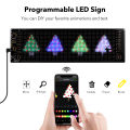 LED Matrix Pixel Screen Panel USB 5V Addressable Scrolling Sign LED Display Bluetooth DIY RGB Pattern Graffiti Text for Car Shop. 